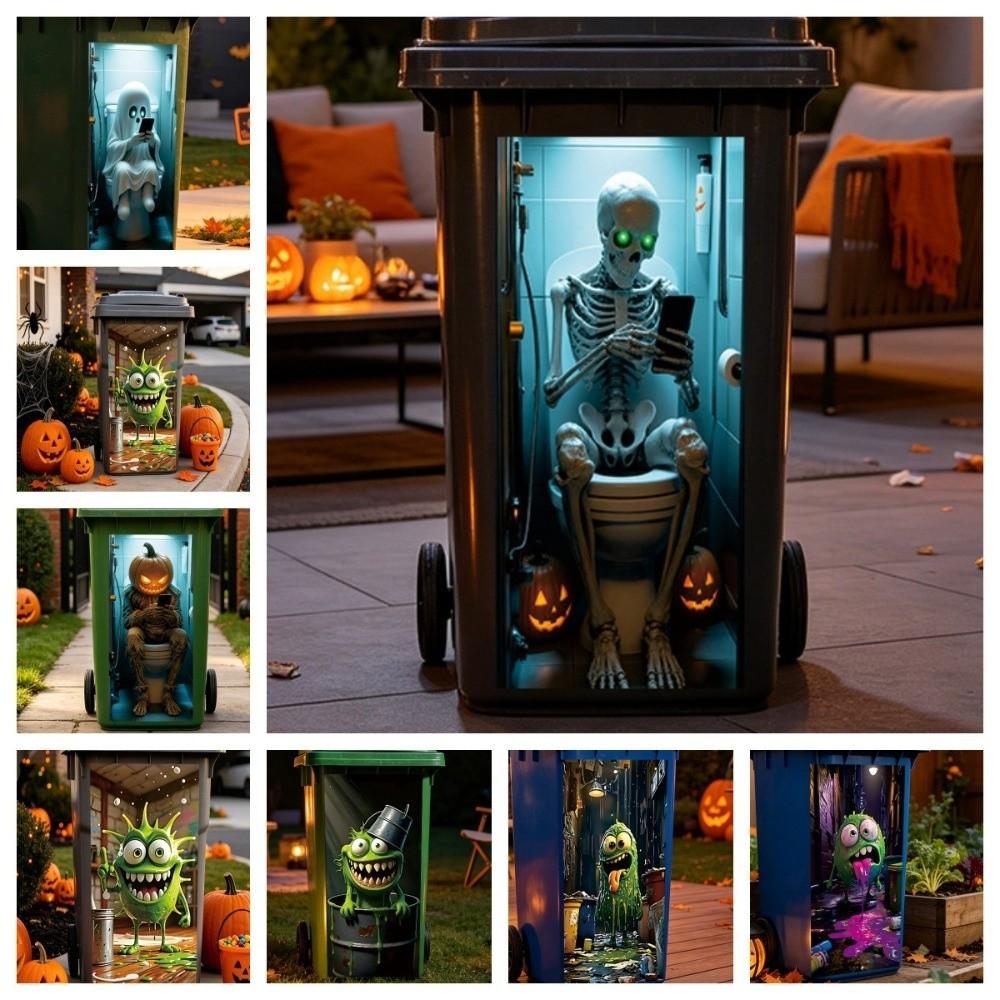 Waterproof Bin Decor Sticker Self Adhesive Trash Can Sticker New Wall Decal  Garden Layout