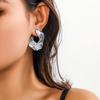 IngeSight.Z Vintage Geometric Irregular Texture Stud Earrings for Women Hiphop Metal Gold Color Earrings Christmas Party Jewelry