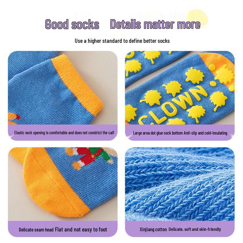 Non-Slip Cartoon Socks for Babies: Indoor Playground & Early Steps