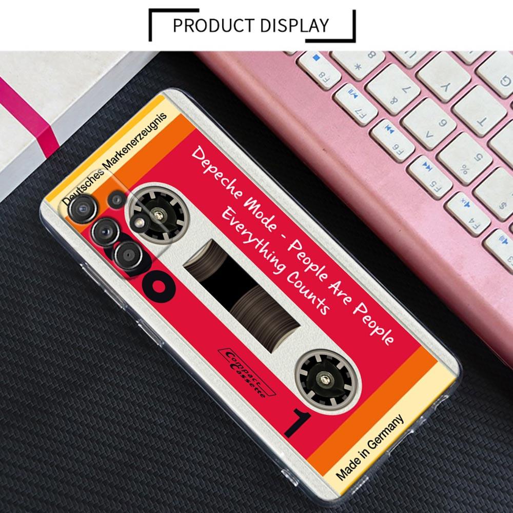 Music Cassette Tape Video Camera Case For Samsung Galaxy A55 A35 A06 A52 5G A53 A72 A53 A15 A51 A33 A32 A41 A22 A23 Phone Cover