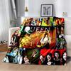 2025 Classics Queen-Rock-Band Freddie Blanket,Soft Throw Blanket for Home Bedroom Bed Sofa Picnic Travel Office Cover Gifts Kids