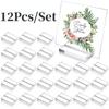 12Pcs 30*25*10mm Acrylic Stands Place Card Holders Table Number Stands Desktop Clear Card Display Stand Transparent Acrylic Sign Holder