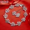 925 Sterling Silver Fashion Gift Flower Bracelet Wedding Jewelry