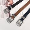 Vintage Women's Cowhide Leather Belt - Versatile Fashion for Casual Pants & Jeans