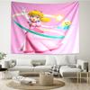 Princess Peach Print Tapestry, Backdrop, Easy Setup, Ideal for Bedroom, Office & Living Room, with Aesthetic Wall Hanging Decor.