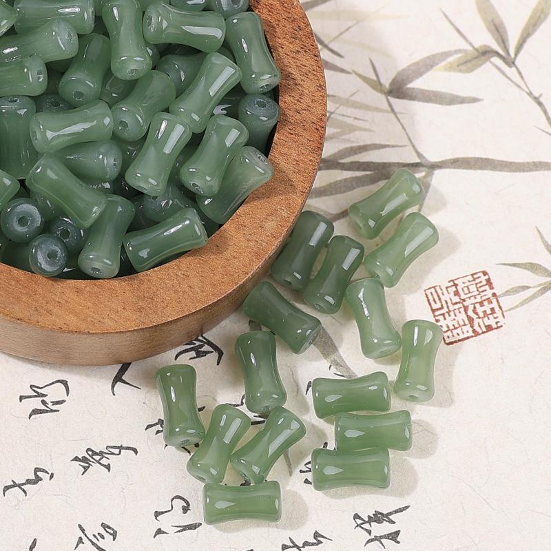 

6x12mm Imitation Jade Bamboo Beads for DIY Bracelets and Necklaces 6*12mm