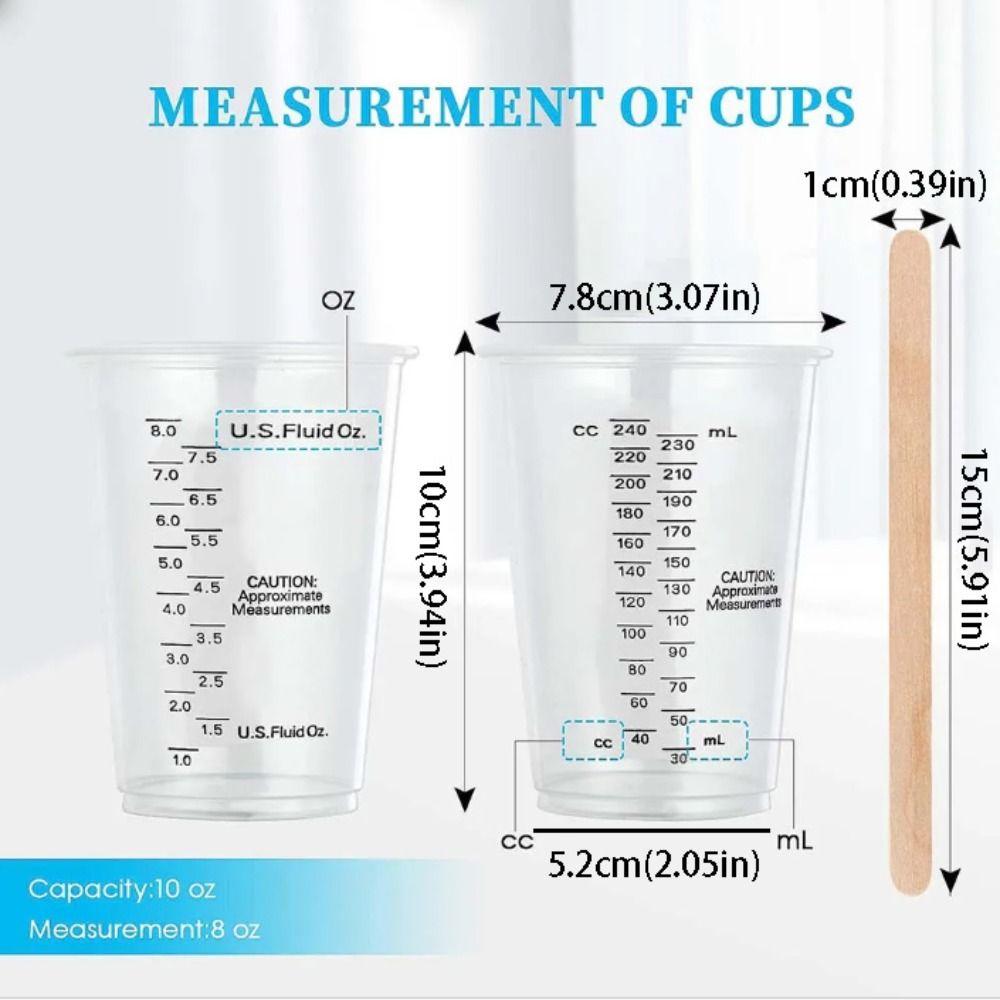 With Stirring Sticks Epoxy Resin Mixing Cups Measuring Cups Stirring Sticks Mixing Pigments