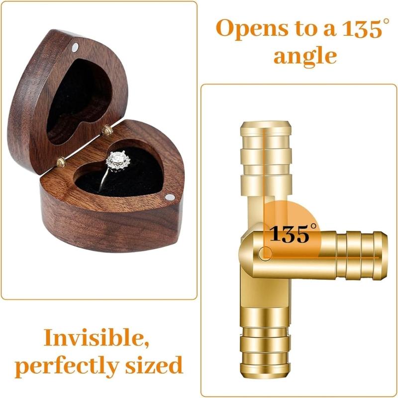 50pcs Small Metal Hinges 4x20mm Craft Hinges set Ideal for Concealed Applications in DIY Crafts & Wooden Box Projects