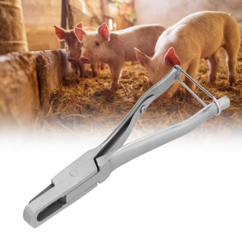 Pig Ear Tag Pliers U Shape Stainless Steel Animal Ear Notcher For Farm Livestock Equipment