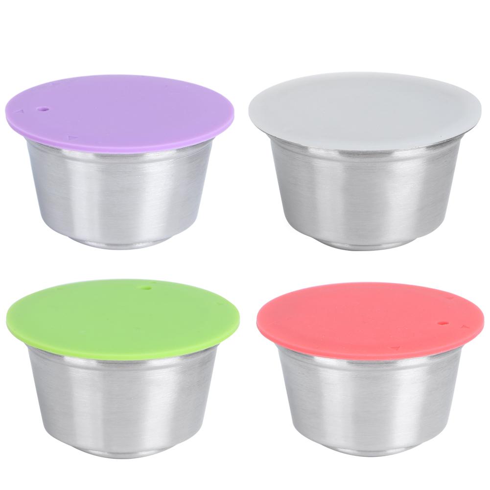 Wiederverwendbarer Nachfüllbarer Kaffeekapselbecher aus Edelstahl Passend für Dolce Gusto Kaffeemaschine Kaffeemaschinenzubehör Kaffeekapsel