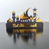 Customizable Ramadans Table Sign Acrylic Gold Silver Hollowed Castles Pattern Islamic Home for Holiday Gifting M68E