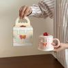 High Value Hand Painted Cherry Cake Cup Ceramic Mug Drinking Water Cup Practical Birthday Gift for Girls