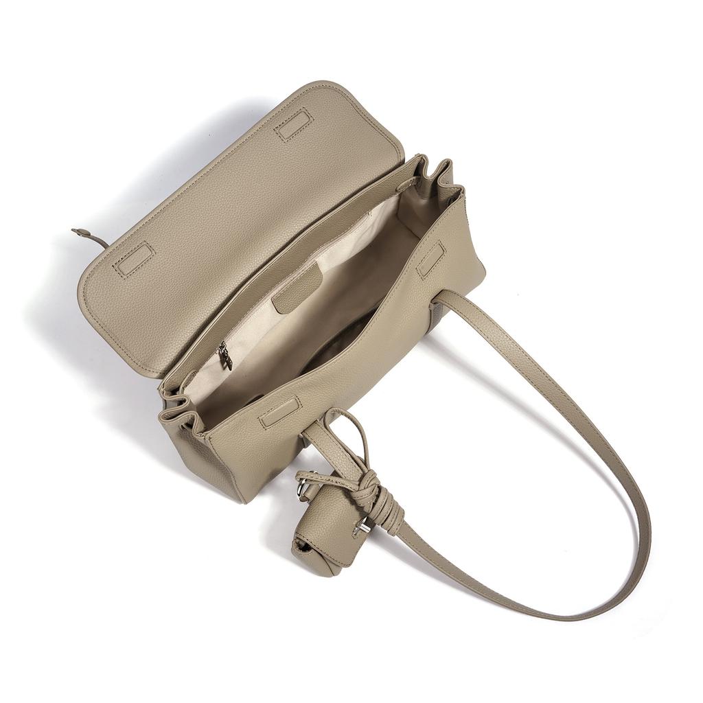Classic high-end shoulder bag, leather medieval large-capacity shoulder bag, commuter simple support bag