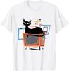 Retro Atomic Age MidCentury Cat Vintage TV Modern TShirt Unisex T-Shirt