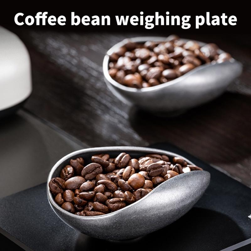 Coffee Measuring Dish with Integrated Scale Metal Multifunctional Home Accessory Coffee Dosing Tray for Measuring Use