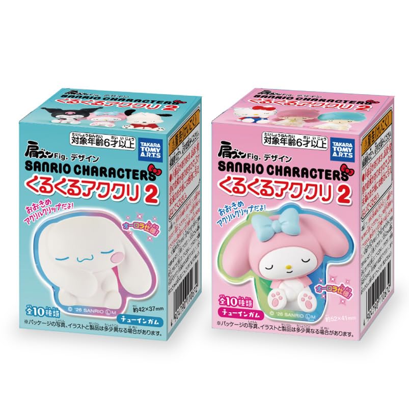 Takara Tomy Arts Персонажи Sanrio Kurukuru Akukuri 2 Клубничный Вкус Игрушечный Набор Жвачек/Конфет [Коробка 10]