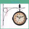 European Retro Vintage Double-sided Hanging Clock Bar Restaurant Decorative Wall Decoration