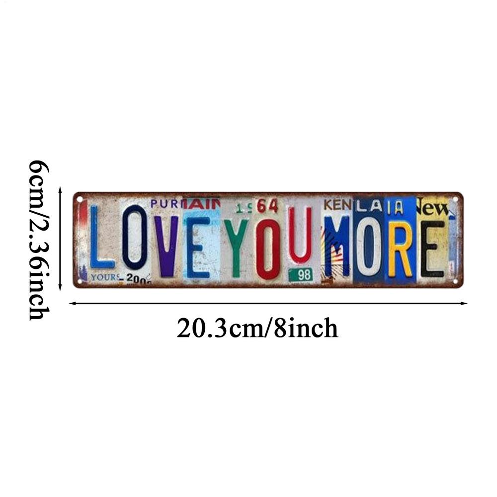

Love You More Wall Decor Metal Sign Modern Heart Shape Home Decoration Living Room Bedroom Hanging Art Gift Wedding Anniversary S