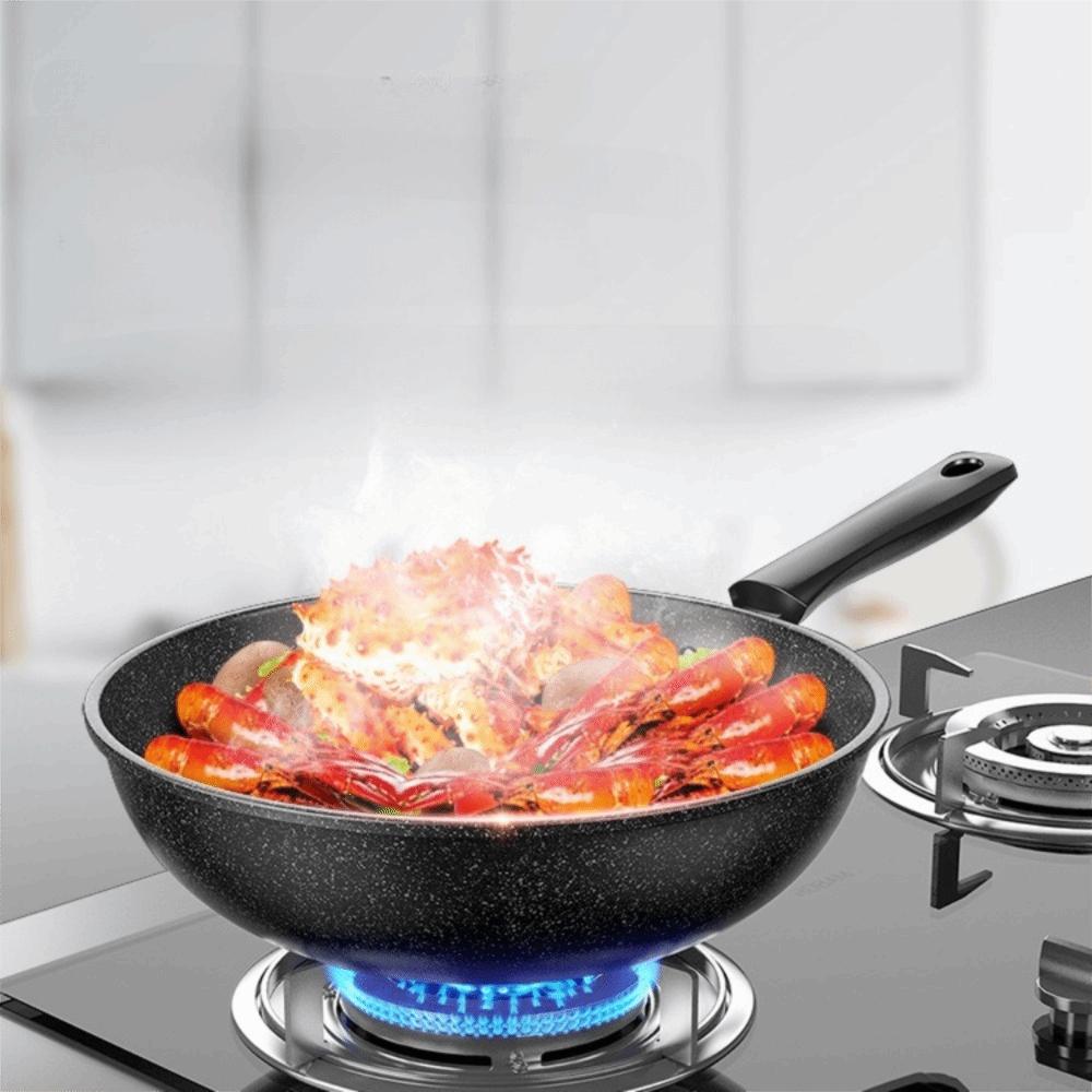 Non-Stick Frying Pan Universal Wok Lightweight Stir-Fry Pan  Cooking