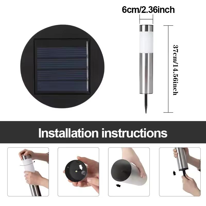 Solar Pathway Light Waterproof Walkway Landscape Outdoor Driveway Lamp for Yard Lawn Patio