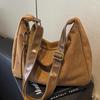 Retro zamszowe torby crossbody o dużej pojemności dla kobiet jesień/zima casualowa torba na ramię typu tote do pracy, na co dzień, torebki na zamek