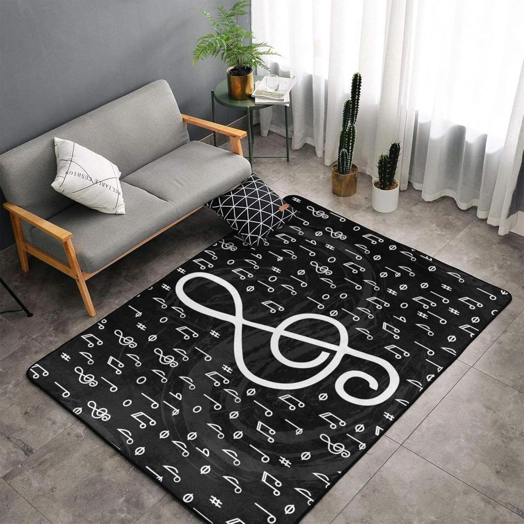 Cute Dog Paws Area Rug Non-Slip Soft Microfiber Washable Inside Floor Mats Black and White Animal Tracks Throw Rugs Carpet for