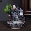 Backflow Incense Holder Waterfall Incense Burner Home Decor Aromatherapy Ornament Cones with Backflow Incense Cones
