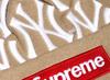 Supreme New York Yankees New Era Box Logo Beanie Tan