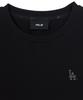 Emelbi Women'S Basic Small Logo Slim Crop Fit Short Sleeve T-Shirt La (Black)