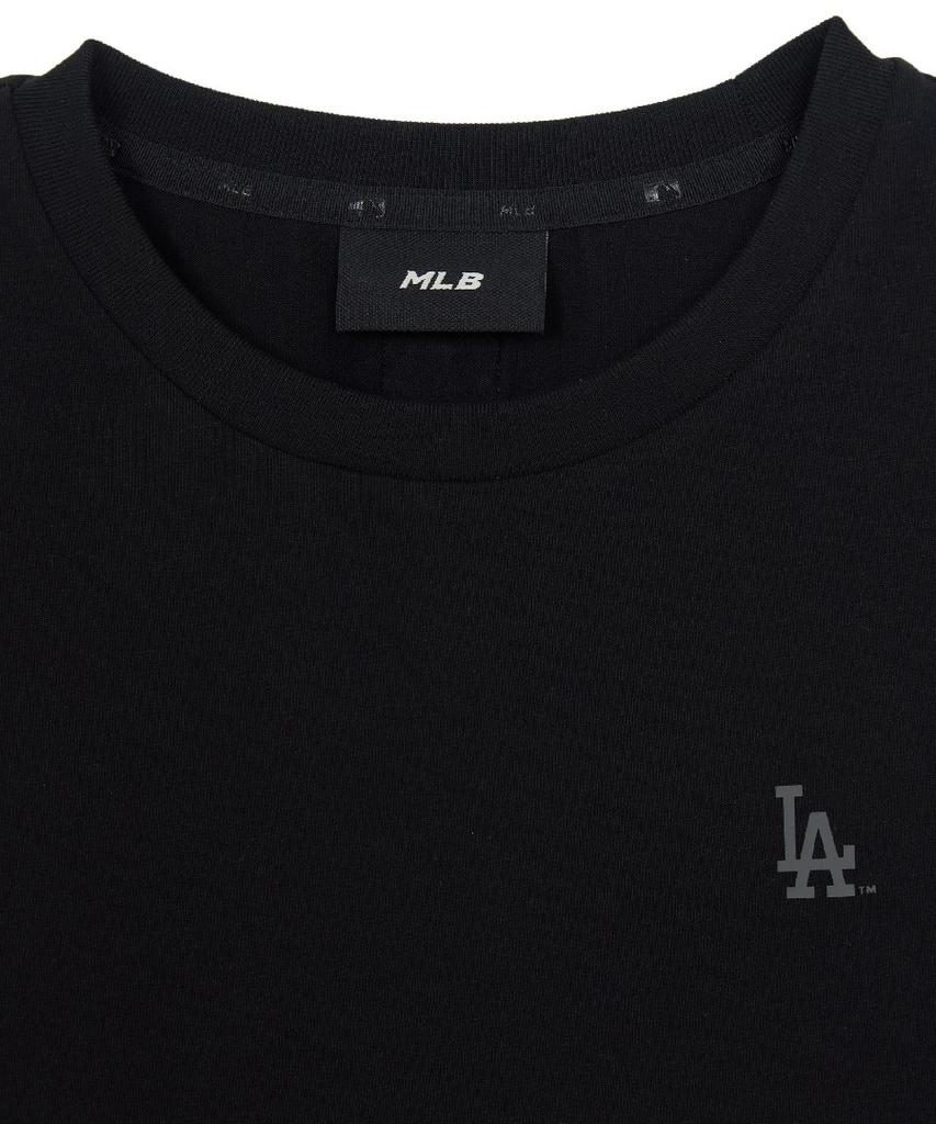 Emelbi Women'S Basic Small Logo Slim Crop Fit Short Sleeve T-Shirt La (Black)