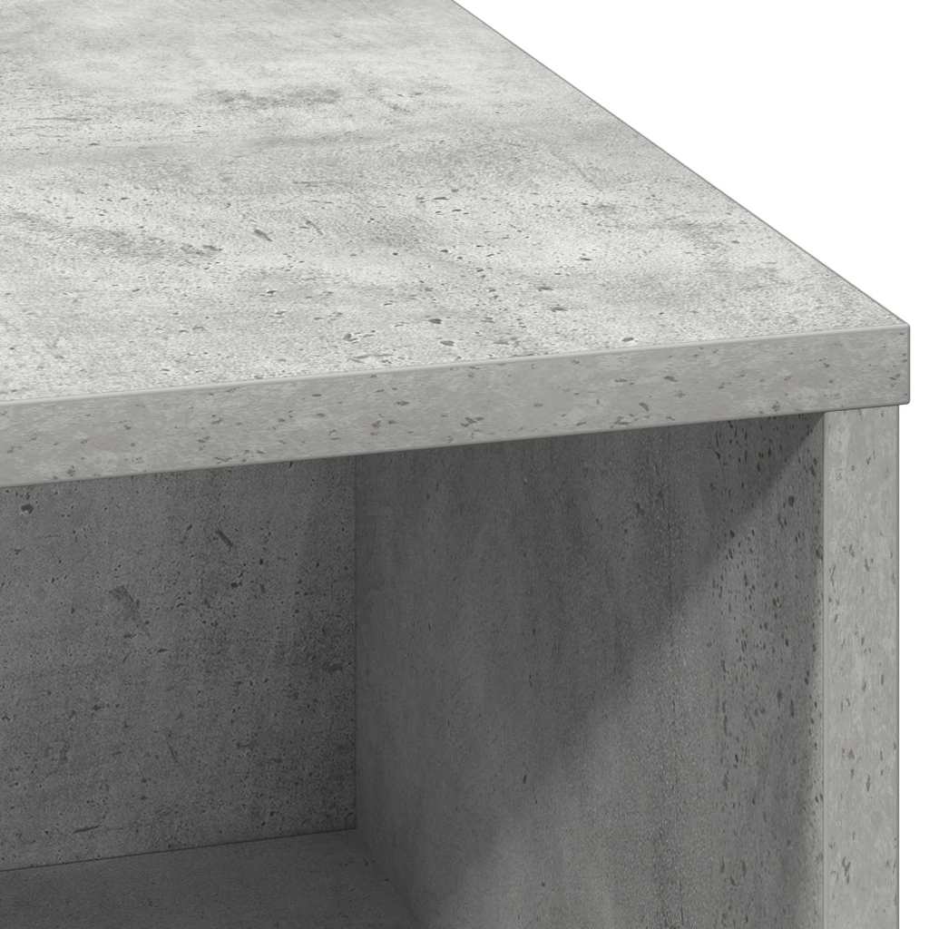 LED Sideboard Concrete Grey 71 x 34.5 x 75 cm Particle Board