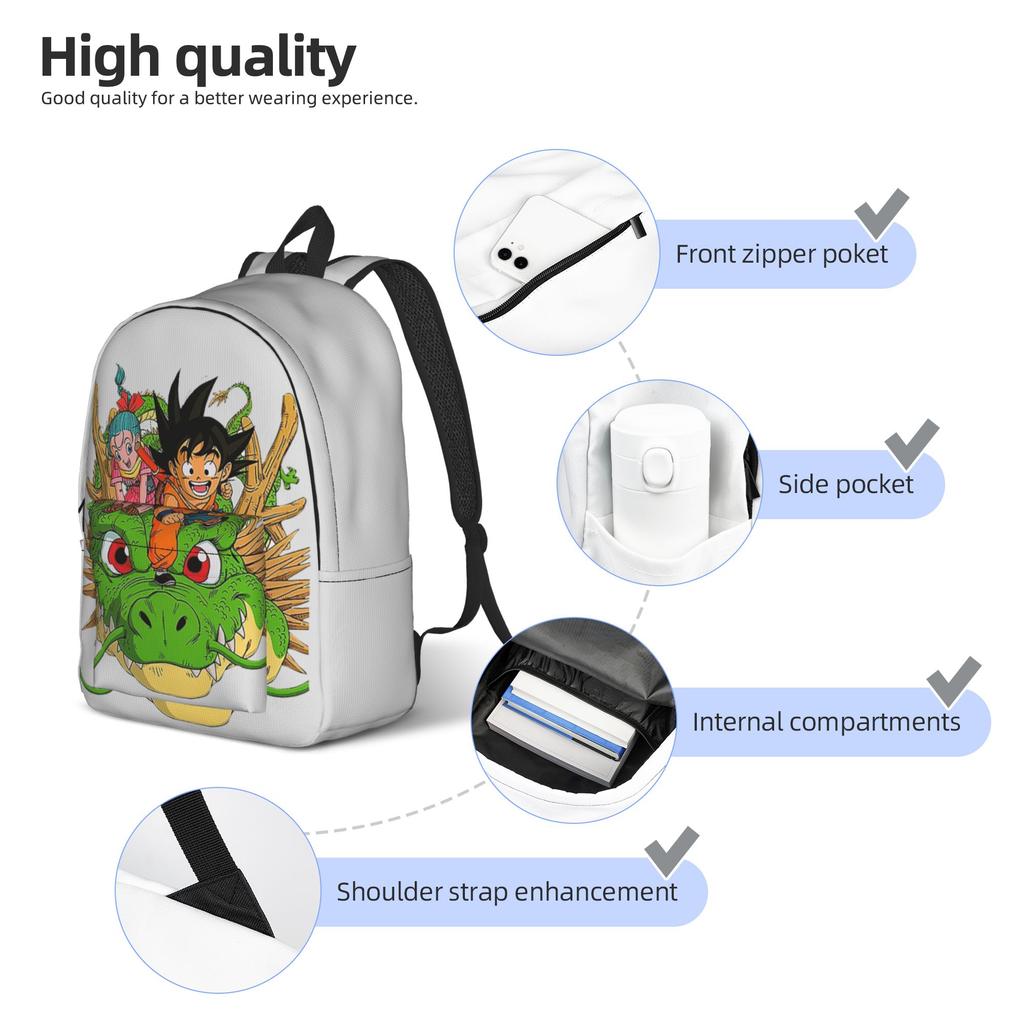 Sangoku Shenron DBZ Backpack for Men Women Casual Student Business Daypack Goku Vegeta  Laptop Computer Canvas Bags Gift