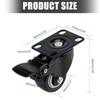 Noiseless Movement Furniture Casters 50kg Load Capacity Resistant Quiet Slide Casters PU Wheel for Commercial Use
