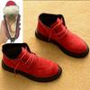 2025 Winter Women Snow Boots White Plush Inside Warm Winter Shoes Flat Non-slip Ladies Ankle Boots Black Red