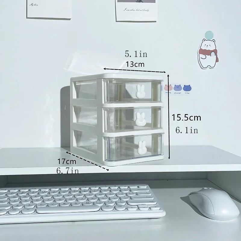 Multifunctional Desktop Storage Drawer Box with Pen Holder and Hair Accessories Storage Rack, Multi-layer Jewelry Box