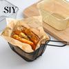 Cestello in Acciaio Inossidabile per Servire Patatine Fritte Mini Cestelli per Patatine Strumento per Friggitrice da Appendere Filtro per Presentazione Cibo Impugnatura Ergonomica Accessorio Fritti