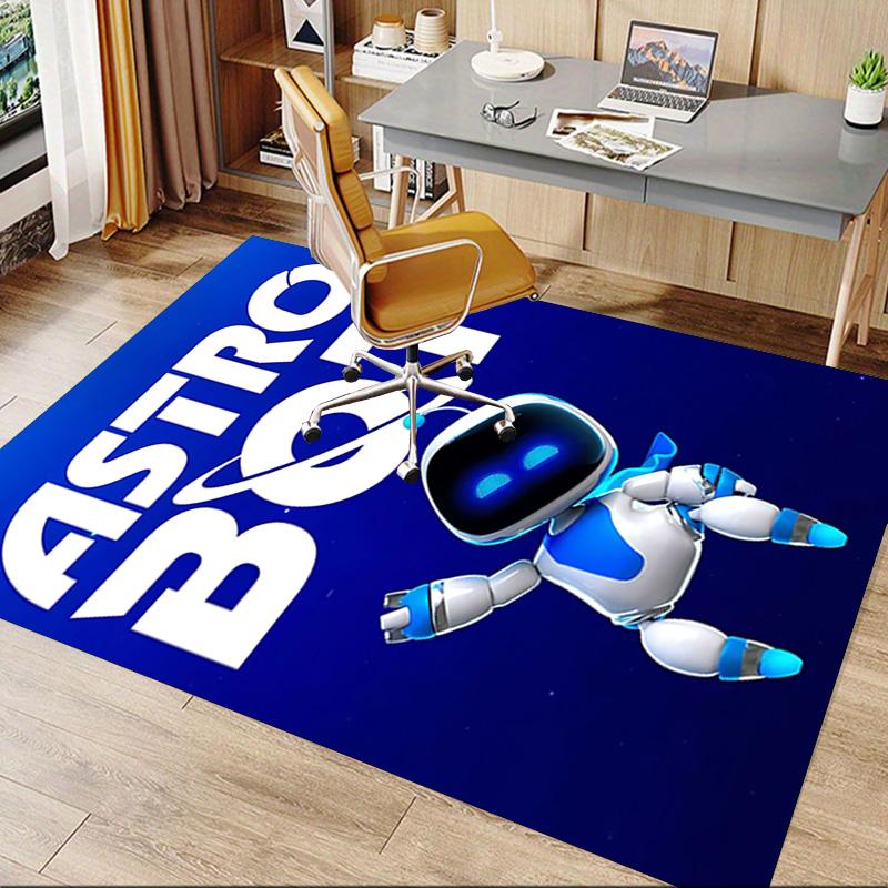 1 Stück Astro Bot Abenteuer Teppich für Spielzimmer Schlafzimmer Wohnzimmer Sofa Heimdekoration, Kinder Spielbereich Teppich Rutschfeste Bodenmatte Y7238