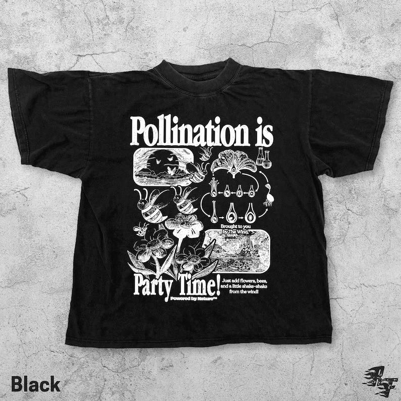 

Bee Pollination Vintage TShirt Retro Insect Flower Graphic TShirt Size S3XL Unisex T-Shirt S