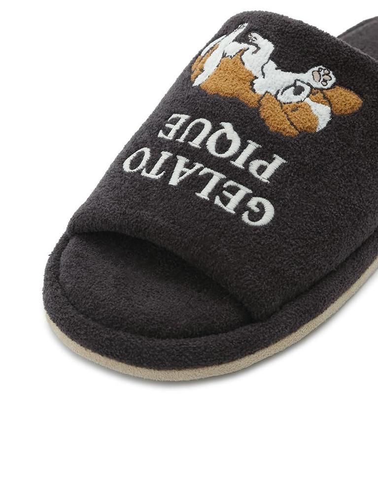 Gelato Pique HOMME Airy Moco Sleeping Dog Applique Room Shoes PMGS252947 DGRY Free Size