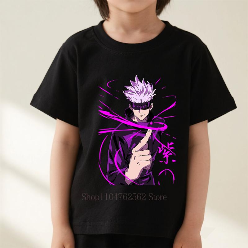 Gojo Satoru Jujutsu Kaisen Anime Graphic Black T-Shirt