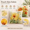 Folk Art Bird Floral Cushion Cover 2D Flat Printed Peach Skin Decorative Pillowcase For Living Room Sofa Home Decor 45X45Cm