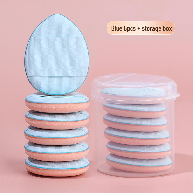 Rosa Mini-Puderquaste für Finger, Make-up-Schwamm mit doppeltem Verwendungszweck für flüssige Grundierung, Nass- und Trockenanwendung, nicht saugfähig, Fingerspitzengröße.