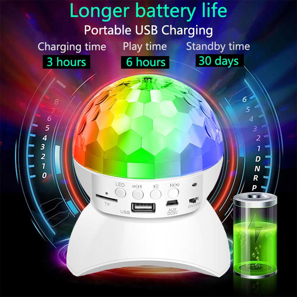 USB Charging Bluetooth Music Light Disco Rotating Stage Light LED RGB DJ Ball Party Wedding Atmosphere Lights
