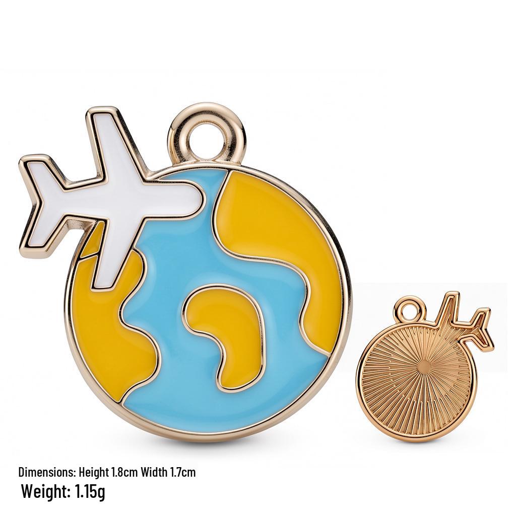Colorful Alloy Ocean Charm Pendant for DIY Bracelets & Keychains