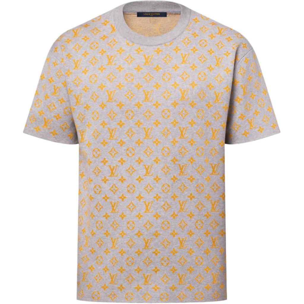 Louis Vuitton T Shirt Standard Fit Men's Gray 1AHVPC