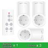 Wireless Smart Remote Control Power Outlet Light Switch Plug Socket Power Outlet Socket EU Plug with Remote Control
