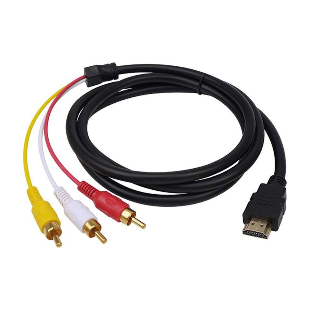 5 Feet HDMI Male To 3 RCA 1080P Adapter VGA Cord for TV HDTV DVD Consumer Electronics