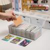 Japanese Card Storage Box - Large Capacity, Dustproof, Divided, Transparent