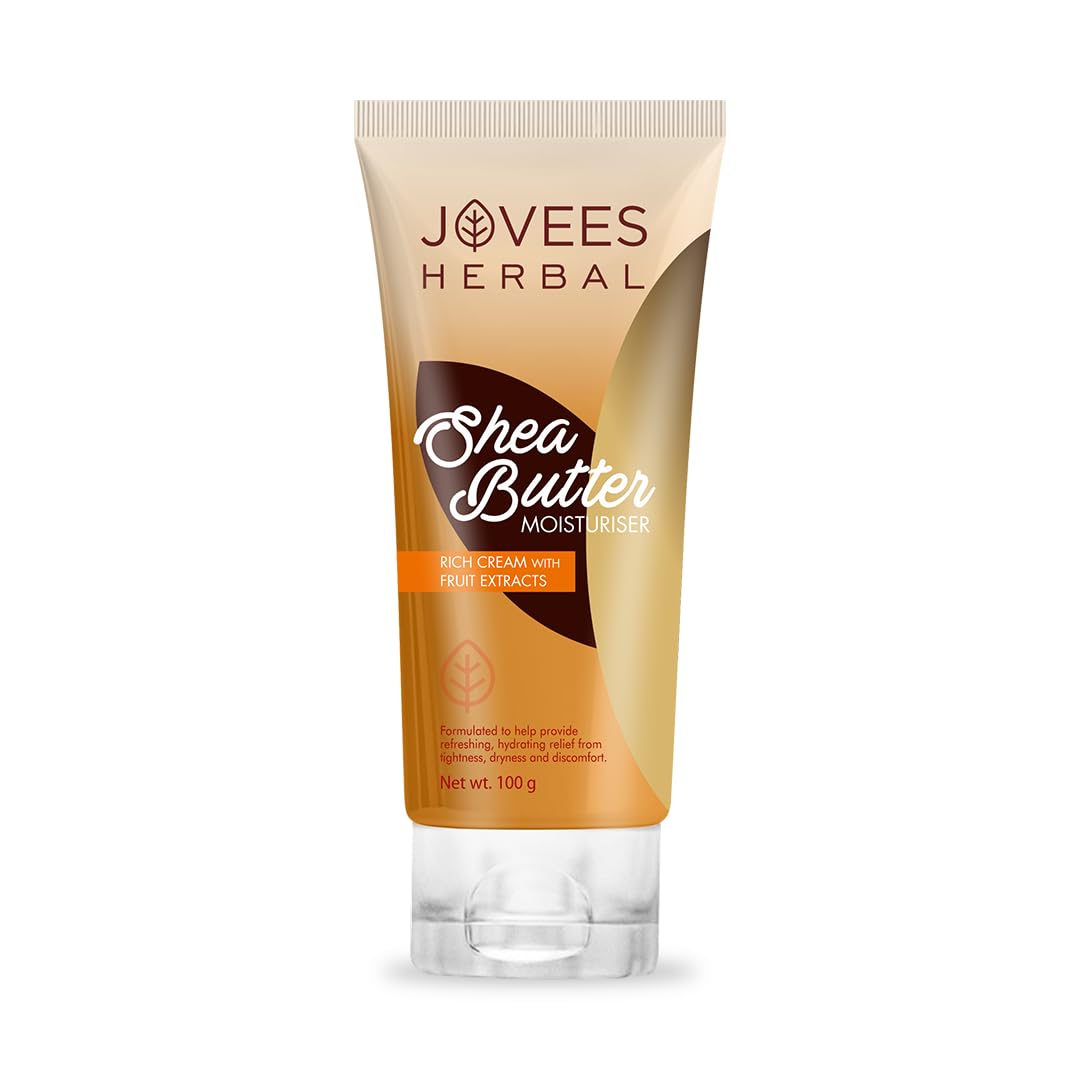 Jovees Herbal Shea Butter Moisturiser Cream 100g For Normal & Dry Skin Deep Hydration Skin Softness Daily Care