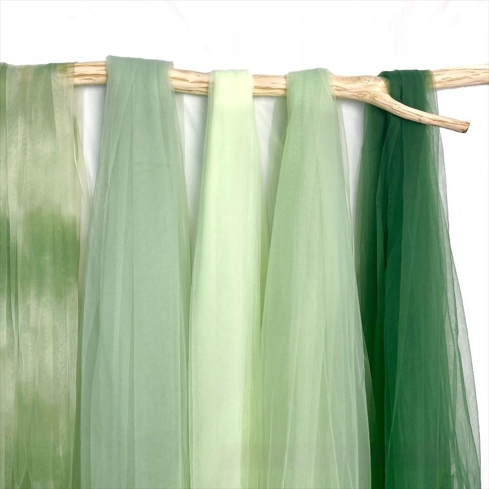 160x100cm Weicher Tüllstoff Grüner Faden Transparenter Tüllnetzstoff Einfarbige Rose Blumenmuster Weiches Netz-Tüll